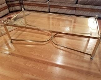 Brass  Glass Coffee Table