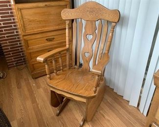 Glider Oak Rocking Chair