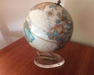 Globe on lucite stand