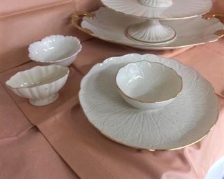 Gold rimmed Lenox China pieces