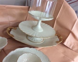 Gold rimmed Lenox China pieces 