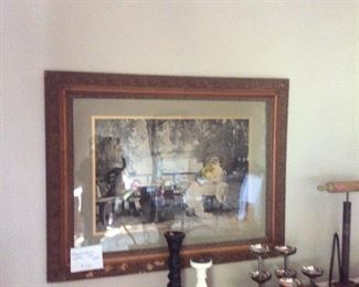 Marcus Stone lithograph entitled In Love, in vintage frame