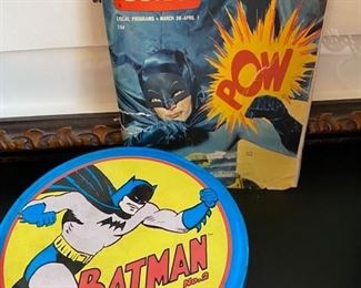 Batman tin and vintage TV guide