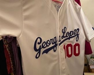 George Lopez 100th show baseball shirt