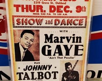 Re-issue Concert Poster- Marvin Gaye
