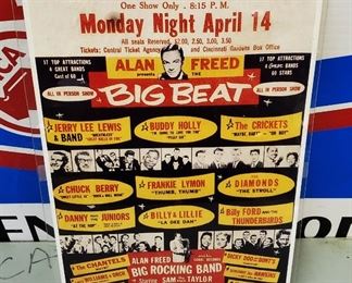 Re-issue Concert Poster- Alan Freed "The Big Beat"