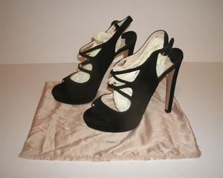 PRADA HIGH HEEL SHOES WITH DUST BAG (SIZE 38)