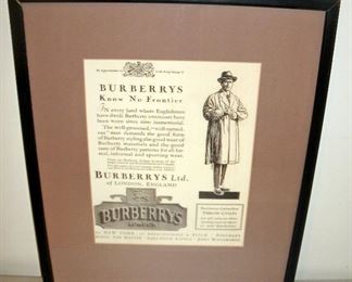 VINTAGE BURBERRY ADVERTISEMENT