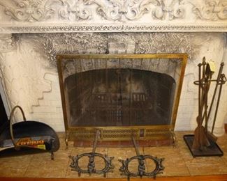 antique fireplace accessories