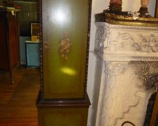 painted antique music cabinet