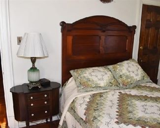 Victorian bed (matches) dresser.  Martha Washington sewing stand.