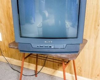 TV and vintage table