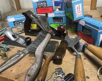 Concrete Trowls, Wire brushes, planes