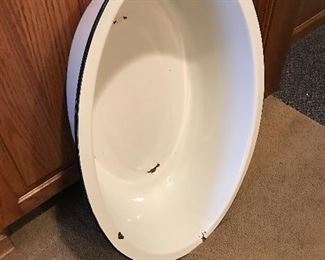 White Enamel Ware Basin