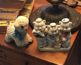 Look at this Chalkware of Lamp. and Disney 3 Little Pigs Toothbrush Holder