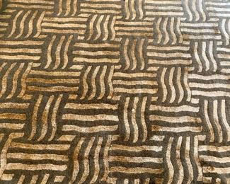 Contemporary Basket Weave Pattern Area Rug