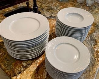Apilco French Porcelain Dinnerware - Twelve 3-piece Place Settings