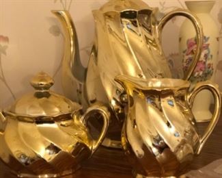 Gold tea set