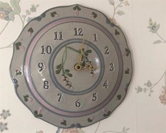 Pottery Wall Clock