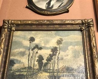 Old frames and artwork