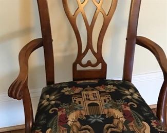Tapestry arm chair