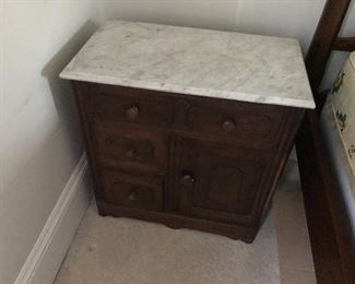 Marble top chest