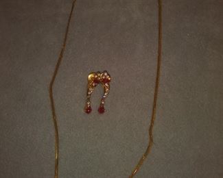 Gorgeous 22k necklace with matching earrings