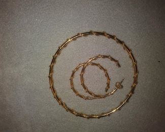 14k bracelet with matching earrings