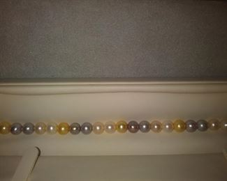 Multi colored pearls with 14k clasp