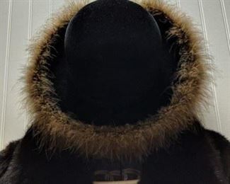 vintage fur trimmed hat