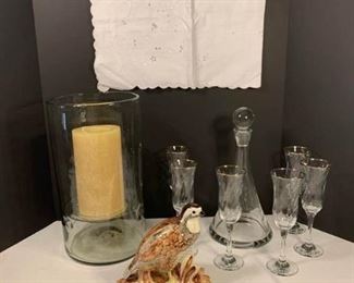 Mexican Hand Blown Glass Candle Holder https://ctbids.com/#!/description/share/312814