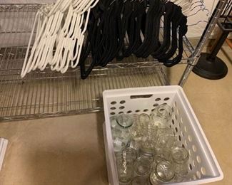 Large Collection of Clothes Hangers and Small Jars https://ctbids.com/#!/description/share/312862