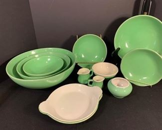 Collection of Heavy Glass Bowls and Misc by Hall https://ctbids.com/#!/description/share/312827