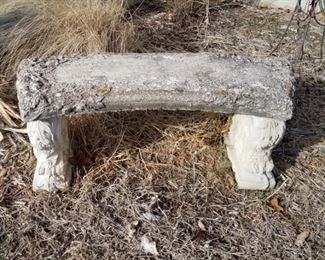 Vintage Cement Garden Bench https://ctbids.com/#!/description/share/312911