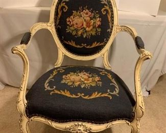French Needlepoint Arm Chair https://ctbids.com/#!/description/share/312345