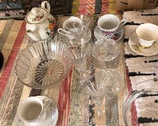 Tea cups and glassware