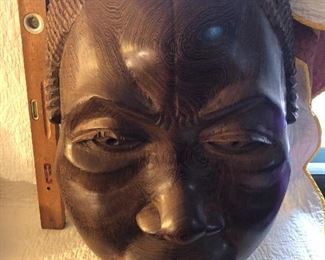 Huge wood hand carved African Face