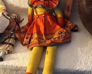 Large vintage cloth doll
