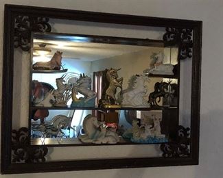 Vintage 3 d mirror Knick knack shelf $50