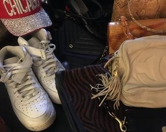 Designer handbags, Air Jordans, Chicago hat, Chanel, Gucci, 