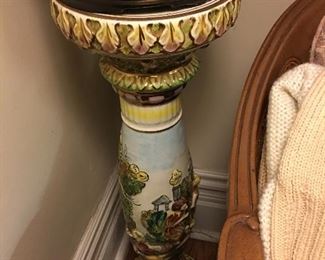 1 of 2 Capodimonte beautiful pedestal vase 