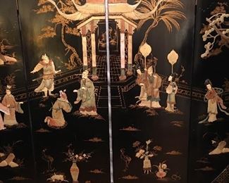 Vintage Asian Room Divider with gemstones