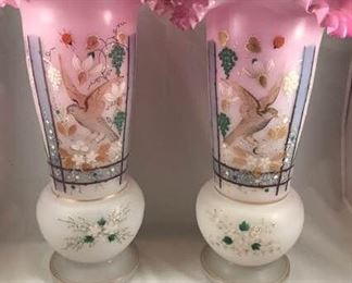 Pair of Antique Bristol Vases