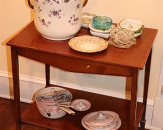 Side Table with Decorative Items