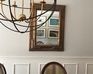 Very nice, wood, carved mirror with beveled glass.  $250.00