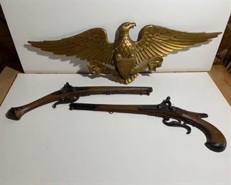 Bald Eagle & Rifle Decor https://ctbids.com/#!/description/share/313290