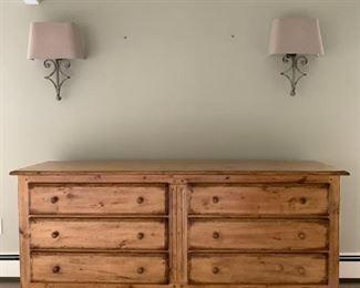 English Country Style Six Drawer Chest