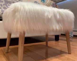 Faux Fur Ottoman