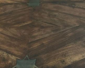 Holly Hunt "C" Leg Table with Bronze Medallions