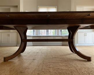 Holly Hunt "C" Leg Table with Bronze Medallions